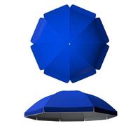 IMUNKT Tela De Recambio para Sombrilla De Exterior, 180/200/220/260/300cm, Toldo De Parasol De Recambio Redonda, Cubierta De Recambio para Sombrilla De Playa De 8/10 Varillas(Blue,180cm/8 Ribs)