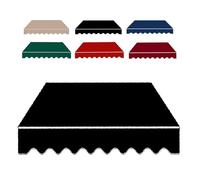 IMUNKT Tela De Repuesto para Toldo Retráctil 250x200 300x250 500x300cm Toldo De Repuest De Balcón Lona Recambio De Poliéster Impermeable Multicolor(Black,10x6.5ft/300x200cm)