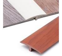 IMUNKT Tira De Umbral De Transición, Forma T Perfiles De Transición De Suelo, Ancho 40mm, Perfil De Transición para Uniones De Madera, Parquet, Baldosas Y Moqueta(Mahogany,L120cm-48in)