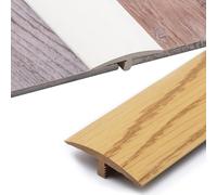 IMUNKT Tira De Umbral De Transición, Forma T Perfiles De Transición De Suelo, Ancho 40mm, Perfil De Transición para Uniones De Madera, Parquet, Baldosas Y Moqueta(Oak,L50cm-20in)