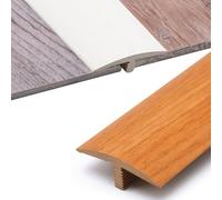 IMUNKT Tira De Umbral De Transición, Forma T Perfiles De Transición De Suelo, Ancho 40mm, Perfil De Transición para Uniones De Madera, Parquet, Baldosas Y Moqueta(Red Oak,L120cm-48in)