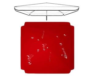 IMUNKT Toldo De Recambio Cuadrado 250x250cm/4 Varillas, Cubierta De Sombrilla De Tela De Repuesto para Jardín/Mercado/Playa (Rojo, 250x250cm/8.2x8.2ft)