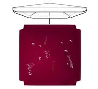 IMUNKT Toldo De Recambio De Sombrilla Cuadrada 250x250cm/4 Varillas, Cubierta De Sombrilla De Tela De Repuesto, para Jardín/Mercado/Playa Sombrilla(Burgundy,250x250cm(8.2x8.2ft))