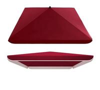 IMUNKT Toldo De Repuesto para Sombrilla Cuadrada 2.5x2.5m 3.0x3.0m 2x2m 4 Varillas Cubierta De Recambio para Sombrilla De Jardín/Mercado/Patio Tela De Sombrilla(Burgundy,2.5x2.5m(8.2x8.2ft))