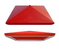 IMUNKT Toldo De Repuesto para Sombrilla Cuadrada 2.5x2.5m 3.0x3.0m 2x2m 4 Varillas Cubierta De Recambio para Sombrilla De Jardín/Mercado/Patio Tela De Sombrilla(Red,2.8x2.2m(9.2x7.2ft))