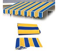 IMUNKT Toldo Retráctil Manual Tela De Repuesto, 300cm Lona De Repuesto Rayas, Toldos para Puertas, Ventanas Y Patios, Toldos Cubierta Superior De Repuesto(10x8.2ft/3x2.5m)