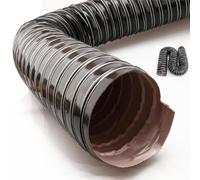 IMUNKT Tubo De Admisión De Aire De Coche Silicona Flexible, Tubo Entrada Aire Capó Coche, Negro, ID 51/55mm, Tubo De Manguera De Ventilación Transferencia Calor Frío(2m/6.56ft,42mm(1 7/10"))