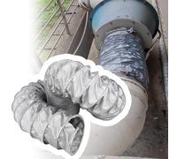 IMUNKT Tubo Flexible De Salida Gris Ø 50 63 100 150 300mm Manguera De Ventilación Tubo De Escape Para Conductos De Ventilación, Chimenea(L-2m/6.56ft,250mm(9 4/5"))