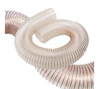 IMUNKT Tubo Flexible PU Manguera De Aspiración 1m Manguera De Recolección De Polvo Transparente Para Aspiradoras Taller - Ignífuga, Antiestática(5m/16.4ft,100mm(3 9/10"))