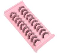 IMUSINICE 10 Pares de Pestañas Postizas 7d Volumen Natural, Curvatura Pronunciada, Material Ligero de Cabello Sintético, Maquillaje para Mujer y Niñas, Extensiones Cómodas y Flexibles