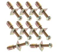 IMUSINICE 10 Unidades Kit Reparador de Cama M8x60 Tornillo, Tuerca y Arandela Semicircular de Hierro Dorado para Mantenimiento y Reparación de Estructuras de Madera Sólida