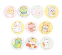 IMUSINICE 120 Vendajes Adhesivos Redondos con Patrón de Animales de Dibujos Animados para Niños y Adultos, Material Pe, Detienen el Sangrado y No se Adhieren Herida, Ideales para Camping