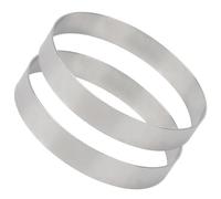 IMUSINICE 2 Anillos Redondos de Acero Inoxidable para Repostería, Molde para Pizza y Postres, 20 Cm Diámetro X 2 Cm Alto, Lavables y Reutilizables, Accesorios de Cocina para Hornear