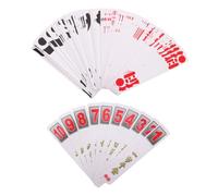 IMUSINICE 2 Juegos Tradicional China de Papel con Diseño Específico, Esquinas Redondeadas, Números Grandes en Tonos Rojizos y Oscuros para Juego Familiar y Camping