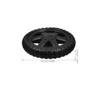IMUSINICE 2 Ruedas de Goma Negras Repuesto Adecuado Absorción de Impactos para Carrito y Fácil Instalación para Transportar Mercancías para Carrito en Supermercados