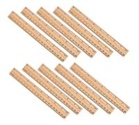 IMUSINICE 30 Piezas Regla de Madera de 20cm Doble Escala, Herramienta de Medición Rígida para Oficina y Escuela, Ayuda Formación de Artistas y Diseñadores