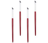 IMUSINICE 4 Pinceles para Decoración de Uñas Herramienta de Manicura Profesional Pinceles para Pintar Uñas Plástico Duradero Tamaño Pequeño Ideales para Uso en Salones y DIY en Casa