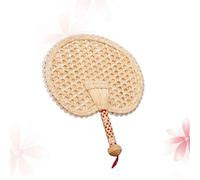 IMUSINICE Abanico Redondo de Totora Tejido a Mano, Ventilador Portátil sin Rebabas Fragancia de Bambú, Elegante Accesorio para Fiestas y Playas de Verano