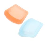 IMUSINICE Bolsa de Silicona para Medicamentos Reutilizable, Transparente y Portátil, 50 Ml, 2 Piezas (Dorado y Azul), Estuche Pequeño para Viaje, Organizador Práctico para Pastillas