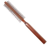 IMUSINICE Cepillo Pequeño de Madera Pelo Antiestático Rollo Giratorio, Cepillo para Secar el Cabello y Moldear, Masajeador de Cuero Cabelludo para Uso Doméstico y Profesional