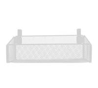 IMUSINICE Cesta Colgante de Metal para Mesita de Noche Tamaño Pequeño Color Beige Claro 2 Ganchos para Almacenamiento en Dormitorio y Organización del Hogar Cesta de Almacenamiento