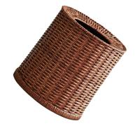 IMUSINICE Cesto de Basura de Ratán Tejido Doble Capa 8 Litros sin Tapa para Baño y Dormitorio, Papelera Vintage Decorativa para Hogar y Oficina, Cubo Abierto Multifuncional Resistente