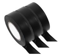 IMUSINICE Cinta Aislante Eléctrica Negra 15 MM X 10 M Juego de 3 Rollos Resistente Alta Temperatura para Cableado Eléctrico Protección y Aislamiento de Cables Industriales