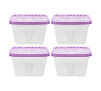 IMUSINICE Contenedor Plástico Vacío Reutilizable 4 Cajas Absorbentes de Humedad Gran Capacidad y Diseño Portátil para Armarios y Zapateros para Uso Interior Hogar