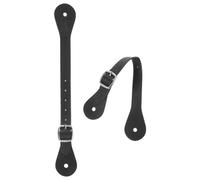 IMUSINICE Correas Ajustables para Espuelas de Mujer en Cuero Pu Negro, Diseño Práctico y Elegante para Uso Ecuestre al Aire Libre, Paquete de 2 Piezas