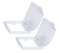 IMUSINICE Cubierta Transparente para Timbre de Exterior, Protector Resistente a Salpicaduras y Lluvia, 2 Piezas para Botón Pulsador de Puerta, Uso Doméstico y Comercial