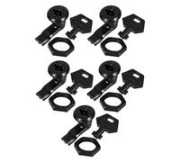 IMUSINICE de Cerraduras de Pestillo Giratorio Diseño Seguro 5 Negras de Plástico para Gabinete Eléctrico para Uso Industrial y Comercial