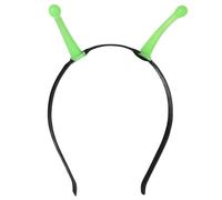 IMUSINICE Diadema que Brilla la Oscuridad con Antenas de Extraterrestre, Cómoda de Plástico Verde para Fiestas y Halloween