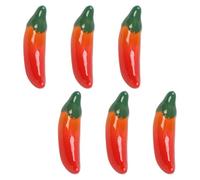 IMUSINICE Estante de Cerámica para Palillos en Forma de Chile, 6 Piezas, Elegante Soporte para Palillos Que Estabiliza y Decora la Mesa de Comedor Varios Estilos
