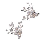 IMUSINICE Hebillas Clips Decorativos para Zapatos de Novia Perlas y Gemas de Imitación de Abs y Hierro para Tacones Altos Ideales para Fiestas y Bodas