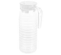 IMUSINICE Jarra de Agua Acrílica Transparente Diseño Estriado, Capacidad 1.1l, Resistente y Apta para Nevera, Contenedor para Jugo y Té Helado, Adecuado para Hogar y Hotel