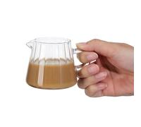 IMUSINICE Jarra de Leche de Vidrio de Borosilicato de 200ml Tapa, Diseño Liso y Pulido, Capacidad Adecuada para Café y Bebidas en Cocina o Restaurante