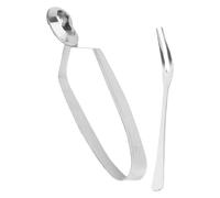 IMUSINICE Juego de Pinzas Set de 2 Piezas para Caracoles y Mariscos de Acero Inoxidable, Alta Resistencia y Resistencia al Óxido en Color Plata Utensilios para Cena