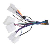 IMUSINICE Kit Adaptador de Cableado Estéreo Automóvil Arnés Radio Coche Conector del 16 Pines Compatible con Toyota Unidades Principales Sistema Operativo Automoción Negro