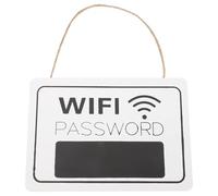 IMUSINICE Letrero Colgante de Clave Wifi para Hogar y Espacio Común, Fabricado en Mdf Blanco, Borrable y Comunicación Visible
