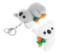 IMUSINICE Llavero de Koala de Peluche 2 Piezas, Colgante Decorativo para Bolso y Mochila, Accesorio Adorable Gris y Color Claro Aleación de Zinc, Obsequio para Fiestas y Eventos