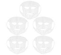 IMUSINICE Máscara de Silicona de Color Blanco Reutilizable 5 Piezas para Nutrición la Piel y Prevención de Evaporación en Baño o Ambiente con Aire Acondicionado