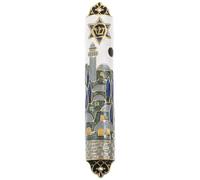 IMUSINICE Mezuzá de Metal Retro Pergamino Sagrado, Decoración Judaica para Puerta Grande, Resistente al Desgaste, Adorno Religioso para Bendecir el Hogar y Entrada