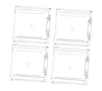 IMUSINICE Paleta de Maquillaje Recargable Transparente 4 Piezas Estuche Vacío Cuadrado Mini para Sombras de Ojos Colorete Bálsamo Labial E Iluminador Compacto y Portátil para Viaje y