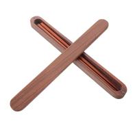 IMUSINICE Palillos Portátil Cierre Magnético de Madera de Nogal Negro Tacto Delicado y Acabado Pulido Diseño Japonés para Viajes de Negocios y Picnic