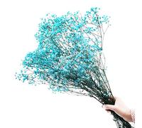 IMUSINICE Ramo de Flores Secas Azul Decoración Romántica sin Riego ni Marchitez de Gypsophila Preservada para Bodas y Regalos Obsequios