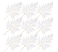 IMUSINICE Ramo de Helechos Blancos Eternos para Decoración del Hogar y Arreglos DIY, Hojas Artificiales Fáciles de Mantener para Fiestas y Celebraciones
