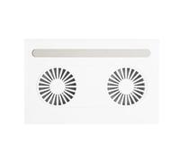 IMUSINICE Soporte Portátil Doble Ventilador Ajustable y Diseño Plegable Antideslizante para Escritorios y Oficina, Altura Regulable 90-130 CM