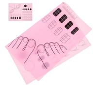 IMUSINICE Tapete de Silicona para Manicura 28x21cm Protector de Mesa Flexible para Estampado y Guía de Pegatinas en Uñas Rosa