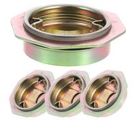 IMUSINICE Tapón de Barril de Acero 200l, Tapa Metálica Roscada para Contenedor Industrial, Sellador Resistente con Junta para Almacenamiento Químico y Petróleo, Pack de 4 Unidades, Uso