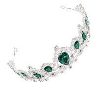 IMUSINICE Tiara y Portátil Ligera para Bodas Elegante Fiestas Accesorio de Aleación Verde Llamativo Novia Cabello